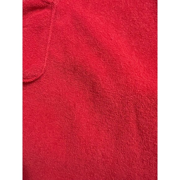 Tommy Bahama Swim Cover Girls Size 4 Red Terry Short ruffled Sleeves Pocket Pull - Picture 5 of 5